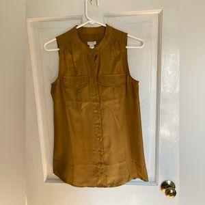Goldish/greenish top from j crew